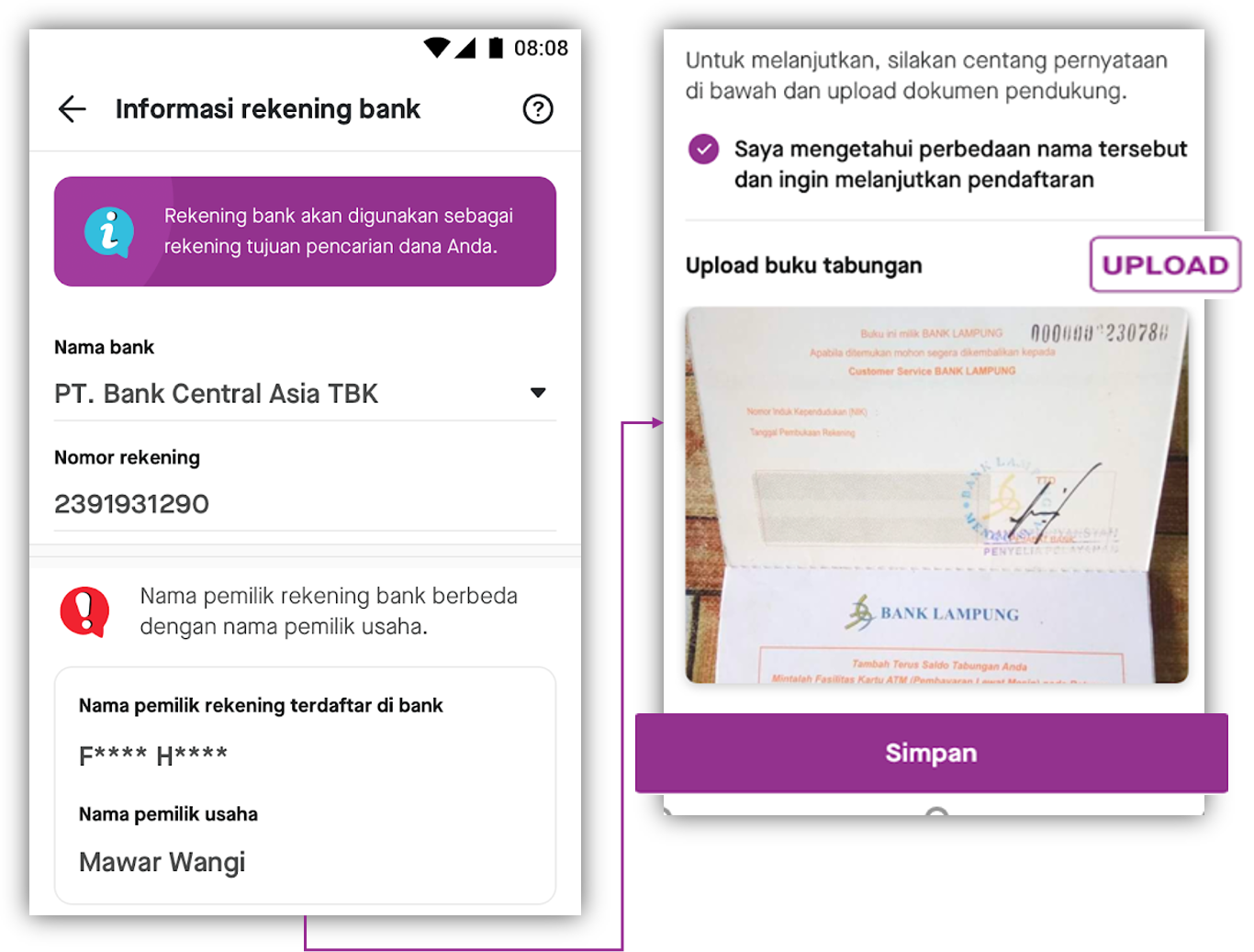 Cara Mengisi Informasi Rekening Bank